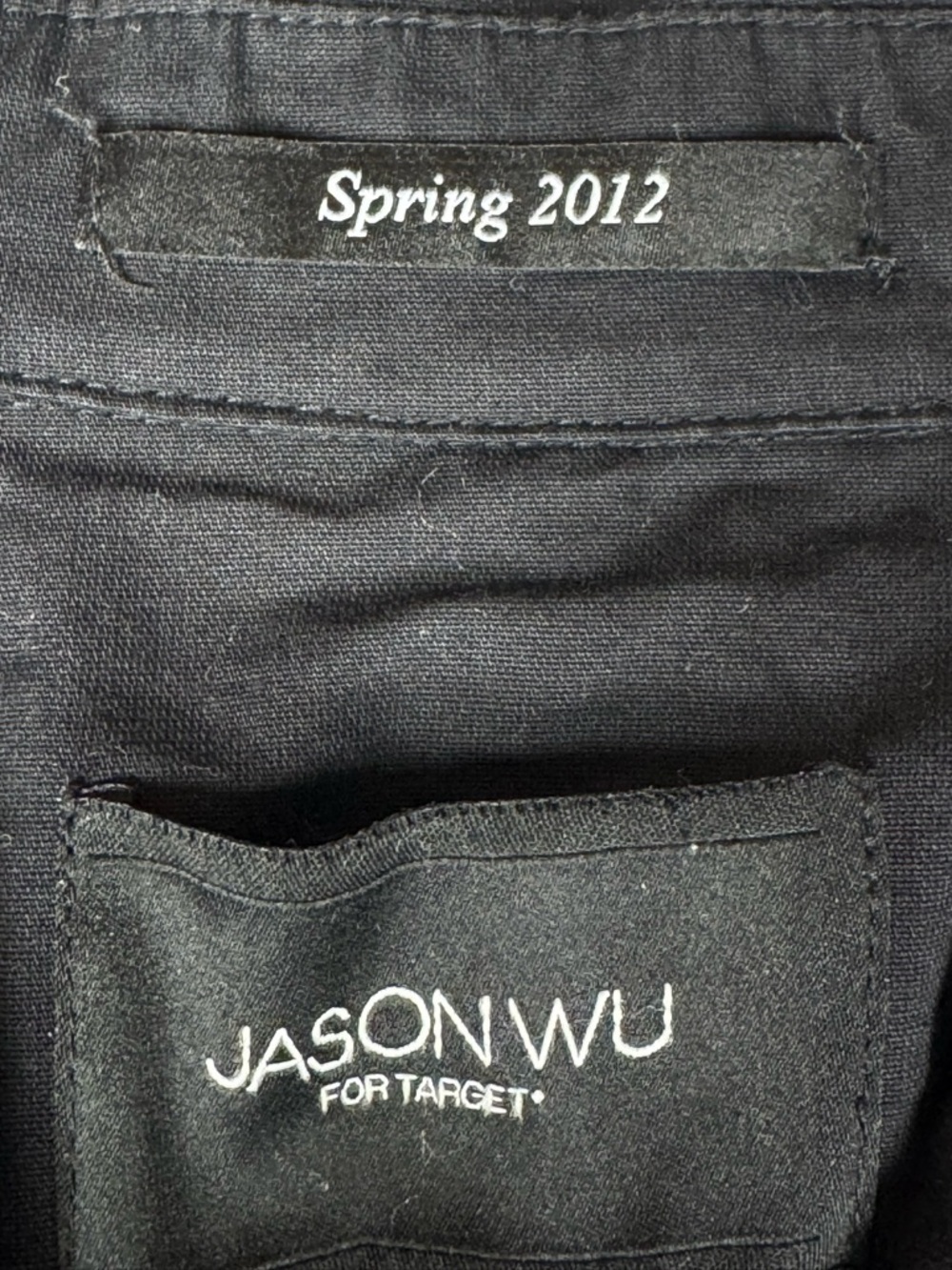 Jason Wu for Target Trench Coat Black Double Breasted Cotton Size L - Picture 10 of 13